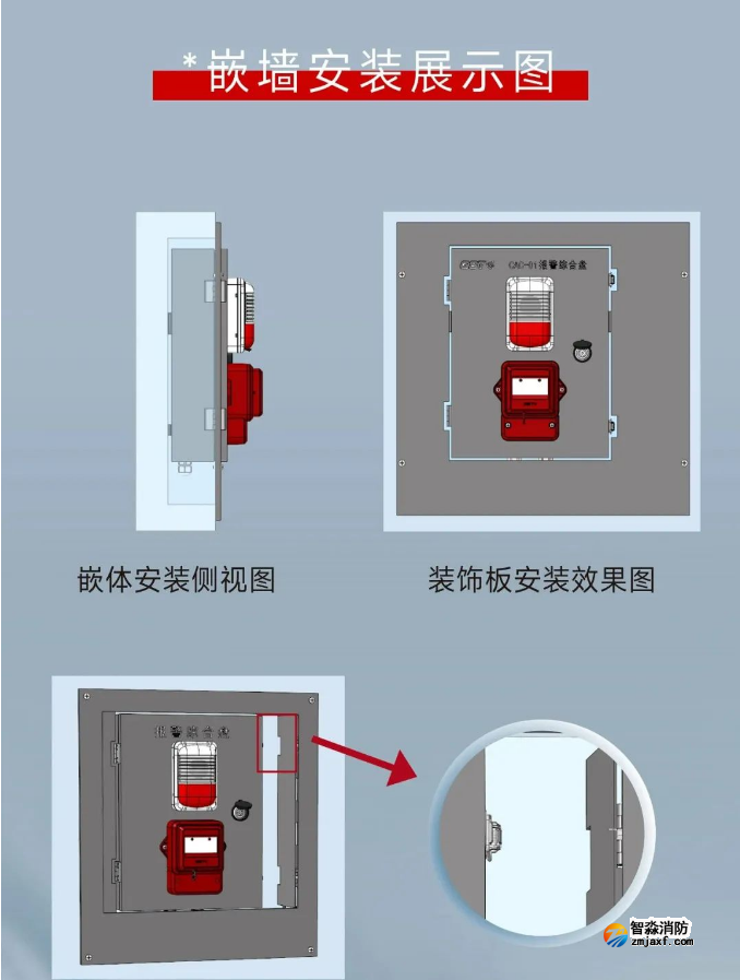 海灣消防防水防塵系列報警綜合盤安裝展示